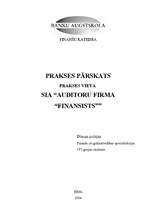 Отчёт по практике 'SIA "Auditoru firma "Finansists""', 1.