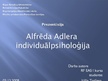 Презентация 'A.Ādlers - individuālpsiholoģija', 1.