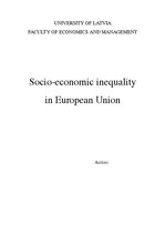 Реферат 'Socio-Economic Inequality in European Union', 1.