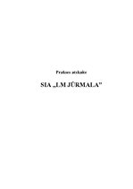 Отчёт по практике 'SIA "LM Jūrmala"', 1.