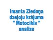 Презентация 'Imanta Ziedoņadzejoļu krājuma "Motocikls" analīze', 1.