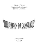 Реферат 'The Origin of Language', 1.