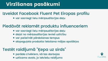 Презентация 'Inovatīva produkta virzīšana Fluent Pet', 15.