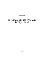 Конспект 'Latvijas māksla 20.gadsimta otrajā pusē', 1.