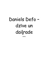 Реферат 'Daniels Defo un viņa daiļrade', 1.