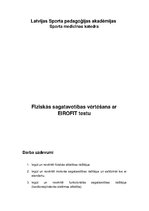 Конспект 'Fiziskās sagatavotības vērtēšana ar Eirofit testu', 1.