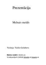 Презентация 'Melnie metāli', 1.