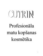 Конспект 'Profesionāla matu kopšanas kosmētika "Cutrin"', 1.