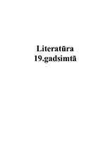 Реферат 'Literatūra 19.gadsimtā ', 1.