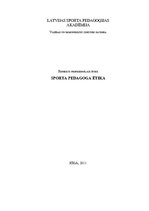 Реферат 'Sporta pedagoga ētika', 1.