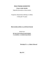 Конспект 'Ekonomiskā politika un problēmas Latvijā', 1.