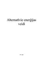 Реферат 'Alternatīvie enerģijas veidi', 1.