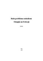 Реферат 'Bada problēmas mūsdienu Etiopijā un Eritrejā', 1.