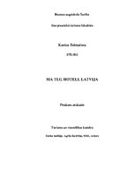 Отчёт по практике 'SIA "TLG Hotell Latvija"', 1.