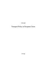 Реферат 'Transport policy in European Union', 1.