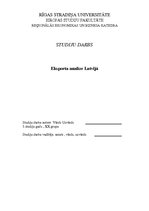 Реферат 'Eksporta analīze Latvijā', 1.