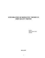 Дипломная 'Exploration of Romantic Themes in John Keats’ Poetry', 1.