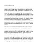 Образец документа 'Ātrā mode un ilgstspēja angļu valodā plānojums darbam', 1.