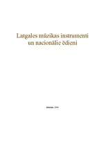 Конспект 'Latgales mūzikas instrumenti un nacionālie ēdieni', 1.