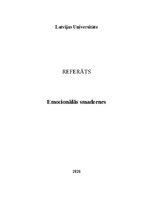 Реферат 'Emocionālās smadzenes', 1.