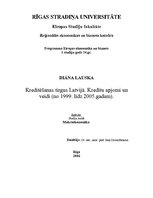 Реферат 'Kreditēšanas tirgus Latvijā (1999.-2005.g.)', 1.