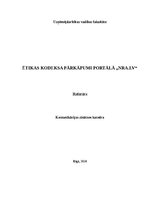 Реферат 'Ētikas kodeksa pārkāpumi portālā "nra.lv"', 1.