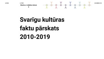 Презентация 'Svarīgu kultūras faktu pārskats 2010-2019', 1.