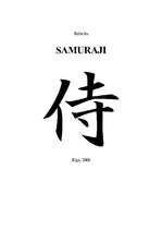 Реферат 'Samuraji', 1.