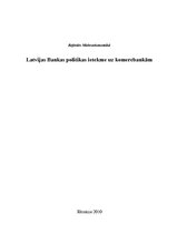 Реферат 'Latvijas Bankas politikas ietekme uz komercbankām', 1.