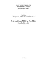 Реферат 'Soda regulējums Moldovas Republikas Kriminālkodeksā', 1.