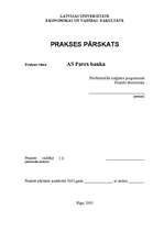 Отчёт по практике 'Prakses vieta - AS "Parex banka"', 1.
