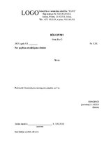Образец документа 'Rīkojuma paraugs', 1.