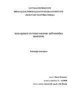 Конспект 'Bioloģiskie un vides faktori. Dzīvesspēka koncepts', 1.