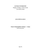 Отчёт по практике 'Prakse II (Sākumizglītības skolotājs 1. - 3. klase)', 1.