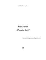 Эссе 'John Milton "Paradise Lost"', 1.