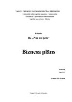 Бизнес план 'Biznesa plāns kafejnīcai', 1.