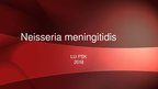 Презентация 'Neisseria meningitidis - meningokoki', 1.