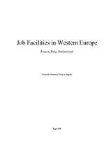 Реферат 'Job Facilities in Western Europe', 1.