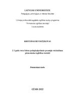 Реферат '2-3 gadu vecu bērnu pašapkalpošanās prasmju veicināšana pirmsskolas izglītības i', 1.