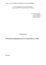 Отчёт по практике 'Pirmsskolas pedagoģiskā procesa organizācija un vadība', 1.