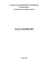 Реферат 'Galvanometrs', 1.