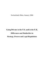 Дипломная 'Going Private in UK and US. Differences and Similarities in Strategy, Process an', 3.