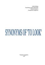 Реферат 'Synonyms of "to Look"', 1.