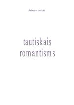 Конспект 'Tautiskais romantisms', 1.