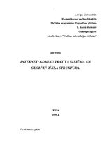 Реферат 'Internets: administratīvā sistēma un struktūra', 1.