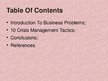 Презентация 'Ten Crisis Management Tactics for Managing Internal Problems', 2.