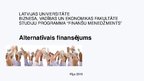 Презентация 'Alternatīvais finansējums', 1.