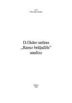 Реферат 'D.Didro "Ramo brāļadēls"', 1.