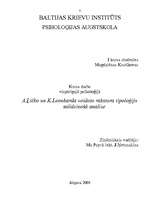 Реферат 'A.Ļičko un K.Leonharda veidoto tipoloģiju salīdzinošā analīze', 1.