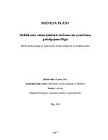 Бизнес план 'Mobilā auto salona ķīmiskās tīrīšanas un ozonēšanas pakalpojuma biznesa plāns Rī', 1.